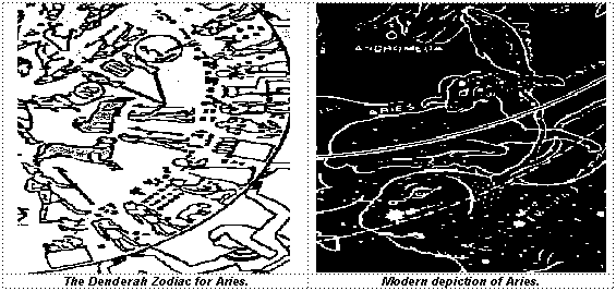 Zodiac of Denderah and modern Aries